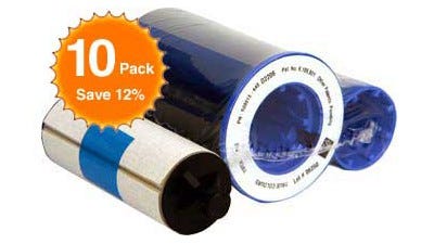 Zebra Color Ribbon 5 Panel YMCKO - 330 Prints - Quantity of 10