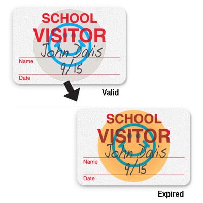 1000 Pack Adhesive Handwritten School Badges with expiring Apple Sticker