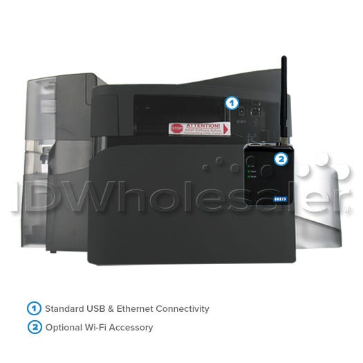 Fargo DTC4500e ID Card Printer - Single-Sided with Locking Hopper, Magnetic Stripe and Smart Card Encoding